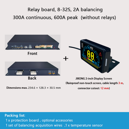 JIKONG protection board, photovoltaic energy storage, active balancing, car jump-start/boost, outdoor power supply, LiFePO4 and ternary lithium