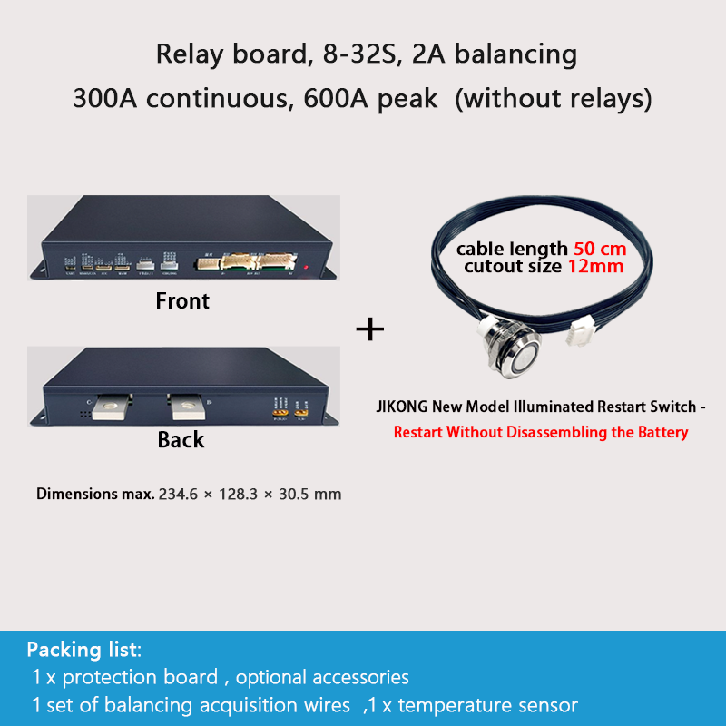 JIKONG protection board, photovoltaic energy storage, active balancing, car jump-start/boost, outdoor power supply, LiFePO4 and ternary lithium