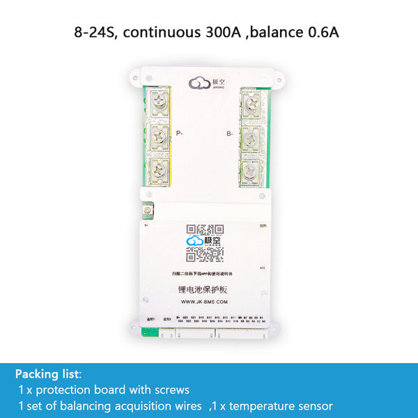 8-24S 300A cho pin LiFePO4 / pin lithium ba nguyên tố, nguồn lưu trữ năng lượng mặt trời, và các ứng dụng đỗ xe.