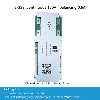 JIKONG BMS with active balancing and Bluetooth, for LiFePO4 / ternary lithium batteries, photovoltaic energy storage power, and parking applications.