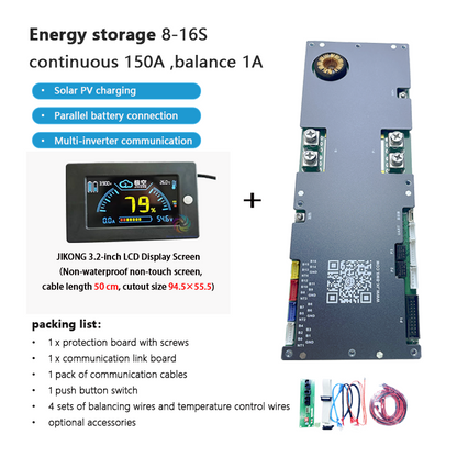JIKONG protection board, photovoltaic energy storage, active balancing, car jump-start/boost, outdoor power supply, LiFePO4 and ternary lithium