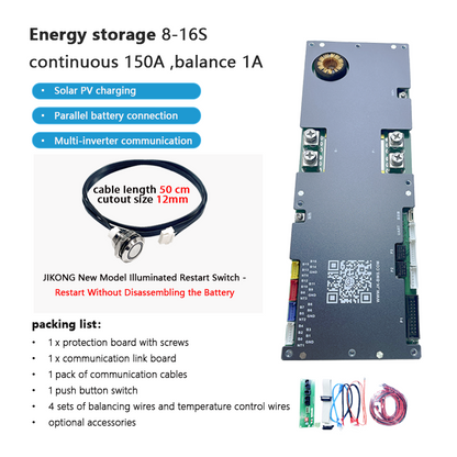JIKONG protection board, photovoltaic energy storage, active balancing, car jump-start/boost, outdoor power supply, LiFePO4 and ternary lithium