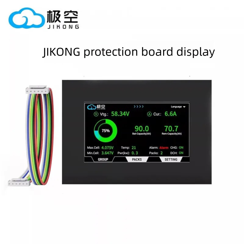 JIKONG display for JIKONG protection board — lithium battery voltage, capacity & power meter